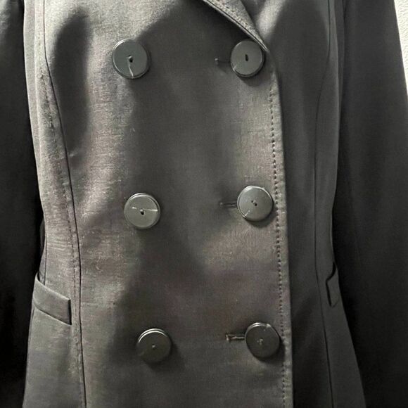 WWORTH Gray Wool Long Sleeve Button Down  Blazer size 8 - Picture 8 of 16